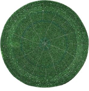 Napperon en perles de verre à thème idéal pour les fêtes et autres fonctions Vaisselle Design décoratif Napperon arrondi Design - Product Image 1