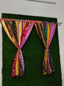 Tenda Vintage kantha riciclata in cotone riciclato eclettico decorazioni per la casa bohémien eco friendly drappi oggetto fatto a mano arte tenda da parete
