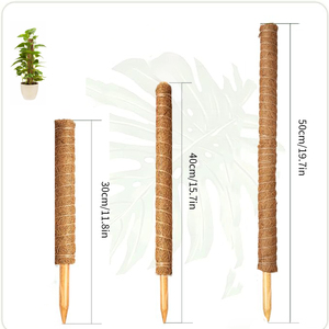 Kit de 4 poteaux en plastique enduit avec attaches et étiquettes pour plantes d'intérieur Monstera – Prêt à expédier (Stock US) - Product Image 5