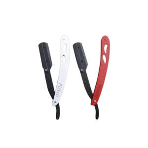 Rasoir droit de barbier avec manche en acier inoxydable, lame droite pliable, rasoir japonais en acier inoxydable - Product Image 1