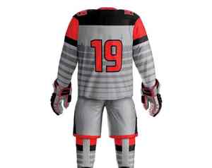 Uniforme de hockey sur glace personnalisé par sublimation, 100% polyester, séchage rapide, respirant, conçu pour un confort tout au long de la journée, compétition - Product Image 5