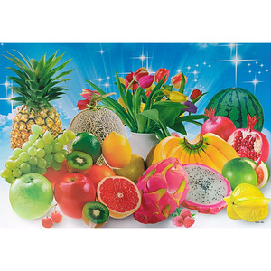 Nuevo Cuadro Decorativo de Pared con Diseño de Frutas - Pintura en Panel de Papel para el Hogar con Temática de Plátano, Sandía, Uva, Fresa y Manzana - Product Image 2