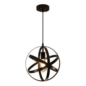 Éclairage intérieur Décoration intérieure Suspension classique Lampe en métal de haute qualité Abat-jour suspendu en laiton et métal antique - Product Image 4