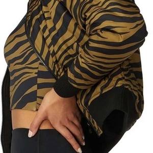 Chaqueta recortada para mujer al por mayor, chaquetas de primavera personalizables para mujer, chaqueta bomber de manga larga con cremallera, totalmente personalizada - Product Image 6