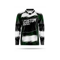 Ventes en gros OEM de maillots de paintball personnalisés par sublimation pour adultes unisexes, fabriqués en polyester 100% léger, respirant et doux
