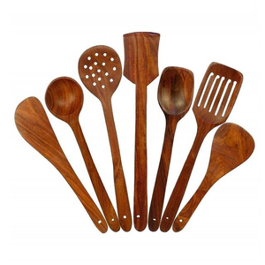 Premium Quality Disposable 7-Piece Eco-Friendly <b>Wooden</b> Serving <b>Spoon</b> <b>Set</b> for Party Reasonable Price Tabletop Use Saniya - Product Image 1
