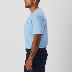 OEM Stock personnalisé T-shirt à col rond pour hommes avec tissu en jersey doux de 240 grammes Confort et durabilité ultimes Motif solide - Product Image 3