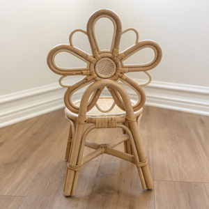 Rattan <b>children</b> <b>chairs</b> with flower pattern cheap price natural hand weave kids dining <b>chair</b> - Product Image 3