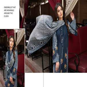 Vestidos Casuales de Algodón de Alta Calidad, Marca India y Pakistaní, Estilo Étnico Tradicional, Salwar Kameez sin Costuras, Camisa con Estampado Lawn y Dupatta - Product Image 3