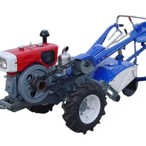 Tractor multiusos de dos ruedas para caminar de calidad para mini tractor para caminar de mano de granja 12HP