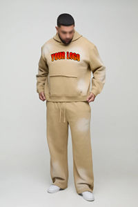 Sweat à capuche de survêtement pour homme de haute qualité 100% coton, streetwear, logo imprimé sur écran personnalisé, respirant, hiver, coupe régulière - Product Image 3