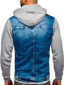 Fabricant professionnel conception personnalisée coupe parfaite prix bas logo personnalisé meilleure vente vestes en jean pour hommes Service OEM - Product Image 2