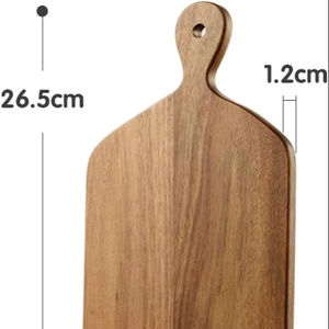 เขียงไม้เนื้อแข็ง คุณภาพพรีเมียม ผิวธรรมชาติ ใช้ในครัว ล้างในเครื่องล้างจานได้ หนา 1.5 ซม. สำหรับการทำอาหารที่สะอาด ปลอดภัย และดีต่อสุขภาพ - Product Image 1