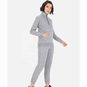 Chándal de mujer al por mayor, conjunto de dos piezas elegante con Sudadera con capucha y pantalones ajustados para correr, ropa deportiva de moda con logotipo personalizado - Product Image 2