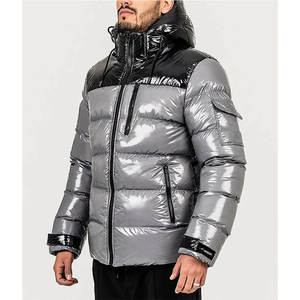 Elegante diseño personalizado de dos colores de invierno impermeable burbuja Puffer chaquetas de lona gruesa chaqueta de Bombardero - Product Image 5