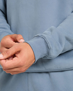 Suéter y Jogger azul en blanco personalizado de calidad superior para hombre, chándal de 2 piezas para hombre, chándal de algodón pesado, chándal para hombre - Product Image 4