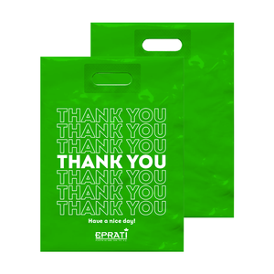 Bolsa de Compras Ecológica de Plástico MDPE Reforzado con Asa Troquelada, Desechable, Turquía - Product Image 6