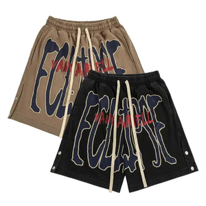 New Arrival Acid Washed <b>Shorts</b> <b>Men</b> Casual Jogger <b>Sweat</b> 100% Cotton Fleece <b>Men</b> Acid Wash <b>Shorts</b> - Product Image 1