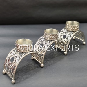 Decorative Collection of Classic Tabletop Decoration Silver Golden <b>Tea</b> <b>Light</b> Candle Holder for <b>Christmas</b> Home Ramadan Decoration - Product Image 1