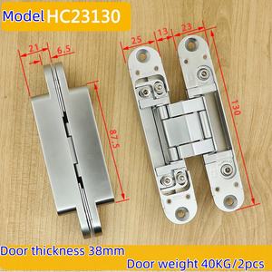 Engsel Pintu Tersembunyi Gaya Italia LAM <span class=keywords><strong>P</strong></span> Invisible Bear 40kg Ketebalan Pintu 38mm 3D 180 Derajat Dapat Disesuaikan Engsel Pintu Kayu Tersembunyi - Product Image 3