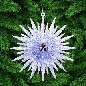 Creative Charm Top Quality Christmas New Year Hanging Decoration Clear <b>Light</b> Purple Acrylic Spiky Trimming <b>Star</b> Ornament - Product Image 1