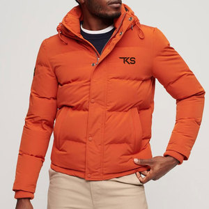 Vente en gros Veste matelassée avec logo personnalisé Veste d'hiver personnalisée de haute qualité imprimée OEM pour hommes Veste bulle matelassée avec poche - Product Image 1