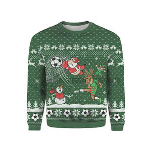 Wholesale Custom Made Printed Crewneck <b>Christmas</b> Knitted Lined Casual Winter <b>Sweatshirt</b> Custom Logo Eco-Friendly High Quality - Product Image 5