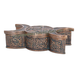 Vente directe d'usine organisateur de bijoux en métal en gros forme irrégulière Feng Shui bibelot boîte à bijoux pour femmes filles meilleur prix - Product Image 2