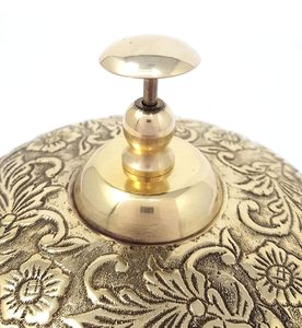Metal Brass Table <b>Bell</b> for Home Decor and Office Use Brass Desk <b>Call</b> <b>Bell</b> Office Table Hotel Counter <b>Call</b> Ring <b>Bell</b> - Product Image 5
