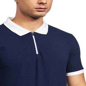 Fabricante superior Últimos estilos Algodón Tallas grandes Polos Nueva moda Servicio OEM Ropa de hombre Zip Up Polos - Product Image 3