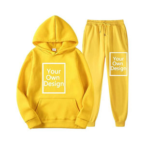 Conjunto de Pantalones Deportivos con Capucha de Color Sólido para Uso Diario Informal Unisex 2025, Chándal de Invierno Ligero y Transpirable con Estampado Personalizado 100% - Product Image 1