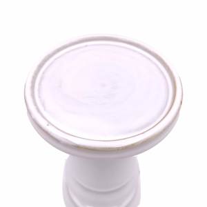 Bougeoir à trépied en céramique blanche classique moderne support décoratif à trois pattes pour les centres de table de Noël à la maison - Product Image 3