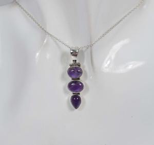 Joyería de piedras preciosas de amatista, colgante indio de la mejor calidad, colgante de Plata de Ley 925, regalo de boda para el amor con joyería de sello 925 - Product Image 2