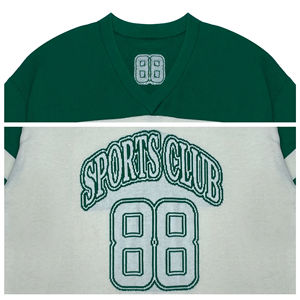 Pull-over rétro américain en coton torsadé à col ras du cou Maillot de hockey tricoté avec logo personnalisé ODM Supply - Product Image 3