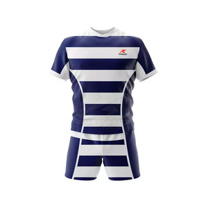 Conjunto de uniforme deportivo de Rugby de media manga hecho a medida de alta calidad Color sólido Característica transpirable Ropa de fútbol Premium - Product Image 2