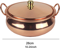 Casserole en Cuivre de Forme Personnalisée, Écologique et de Haute Qualité, avec Couvercle en Acier Inoxydable – Vente Chaude