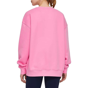 Sudadera de cuello redondo de lana de algodón 100% de peso pesado para mujer, Sudadera con capucha, logotipo personalizado, Jersey suave, logotipo frontal holgado para invierno - Product Image 3