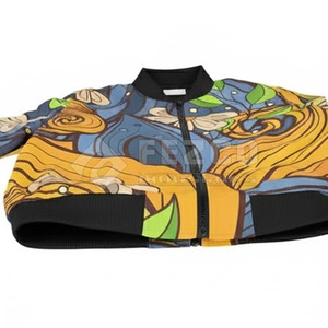 Veste bomber d'hiver pour homme en nylon/polyester écologique, respirante, imperméable, avec logo personnalisé sur le devant, col montant, vente en gros - Product Image 5