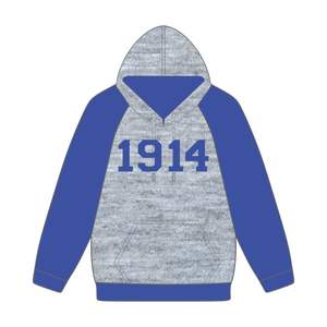 1914ปีที่ก่อตั้ง phi Beta Sigma บอดี้เกรย์แขนเสื้อแร็กแลนแบบสวมหัวมีฮู้ดเครื่องแต่งกายพี่น้องที่กำหนดเองศักดิ์สิทธิ์เก้า hbcu - Product Image 2