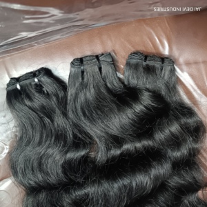 Indian Remy Human Hair Extensions Single Donor Super Double Drawn Loose Water Wave Style Raw Genius Wefts-Deep Wave - Product Image 1