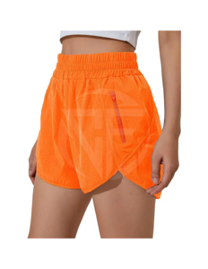 กางเกงขาสั้นผ้าโพลีเอสเตอร์ฝรั่งเศสสำหรับผู้ชายกางเกงขาสั้นผ้าโพลีเอสเตอร์แบบลำลองปิดเอวยางยืดสำหรับผู้หญิง - Product Image 1