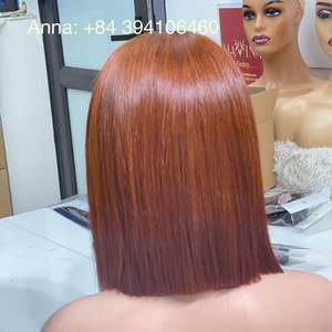 Vente chaude HD Lace pour Ombre Frontal Perruque 100% Vietnam Cheveux Humains Os Droit Style Brun Couleur avec Dentelle Transparente - Product Image 6