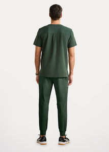 Conjuntos de uniformes de tejido ecológico personalizados de alta calidad, conjunto de uniformes de enfermera sin mangas elásticos Unisex para uso en salón de belleza - Product Image 6