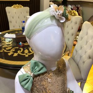 Mới Thiết Kế Thời Trang Bé Ưa Thích Ăn Mặc Đặt Vàng Ren Frilly Cơ Thể Net Váy Dài & Hairband Cho Trẻ Em Trẻ Em 2 Màu Sắc Của Bên - Product Image 3