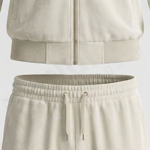 Custom Fashion Mens Customized Color <b>Velour</b> <b>Tracksuit</b> No Hood Stripes <b>Velour</b> <b>Tracksuit</b> Gym Fitness Running Jogging Sport Set - Product Image 5