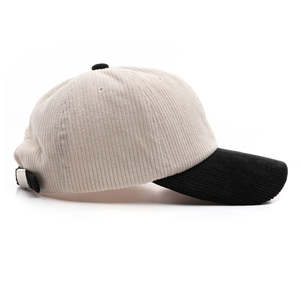 classic solid color corduroy baseball <b>cap</b> adult 5 panel <b>flat</b> brim hat lightweight breathable outdoor custom <b>design</b> <b>cap</b> - Product Image 4