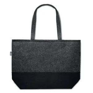 Bolsas de Compras Promocionales Sostenibles Duo INDICO de Fieltro RPET para Merchandising - Product Image 2