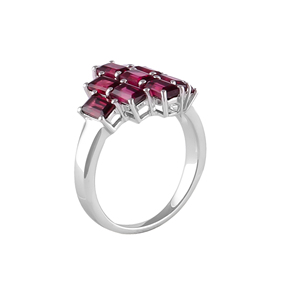 Shah Gems Women's Romantic Rose Gold Plated 925 Sterling Silver <b>Ring</b> <b>Adjustable</b> Oval Cut Garnet Inlay Perfect Gift for Women 18K - Product Image 2