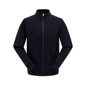 Sudadera con Cremallera Completa para Hombre, Algodón, Poliéster, Felpa, Sudadera Lisa sin Capucha, Fabricante Exportador - Product Image 1