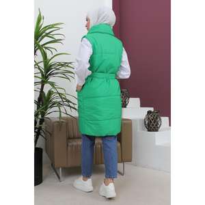 Gilet à col rond élégant style trench, vêtement d'extérieur à manches longues, longueur normale, décontracté - Product Image 4